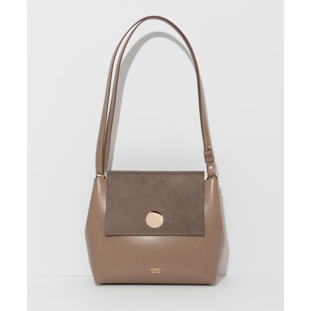 NWT IMAGO-A Nº42 Carré w Disc Leather Shoulder Bag
